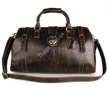 Retro Vintage Leather Travel Bag John McDee JD7281C