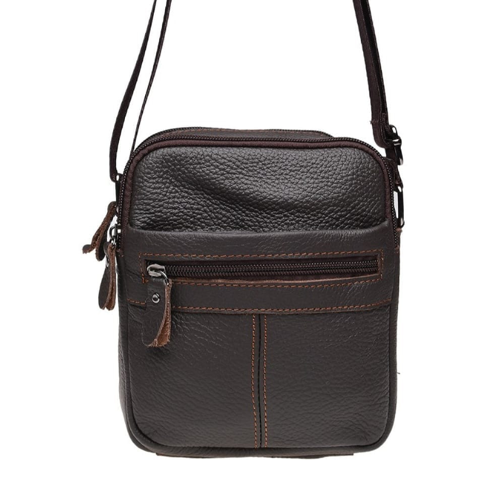 Чоловіча шкіряна сумка через плече Keizer K11816-brown