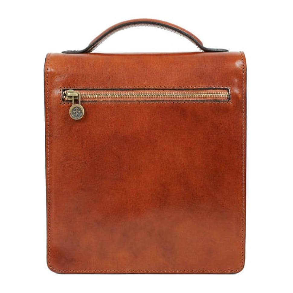 Маленький шкіряний портфель барсетка - Walden - коньячний Time Resistance 5225301