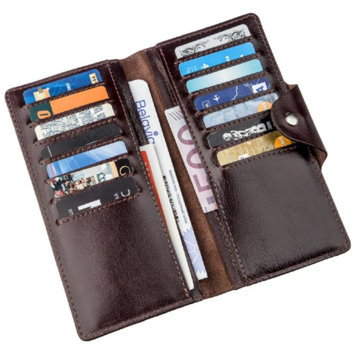 Місткий клатч на два відділення жіночий ST Leather 19248 Синій