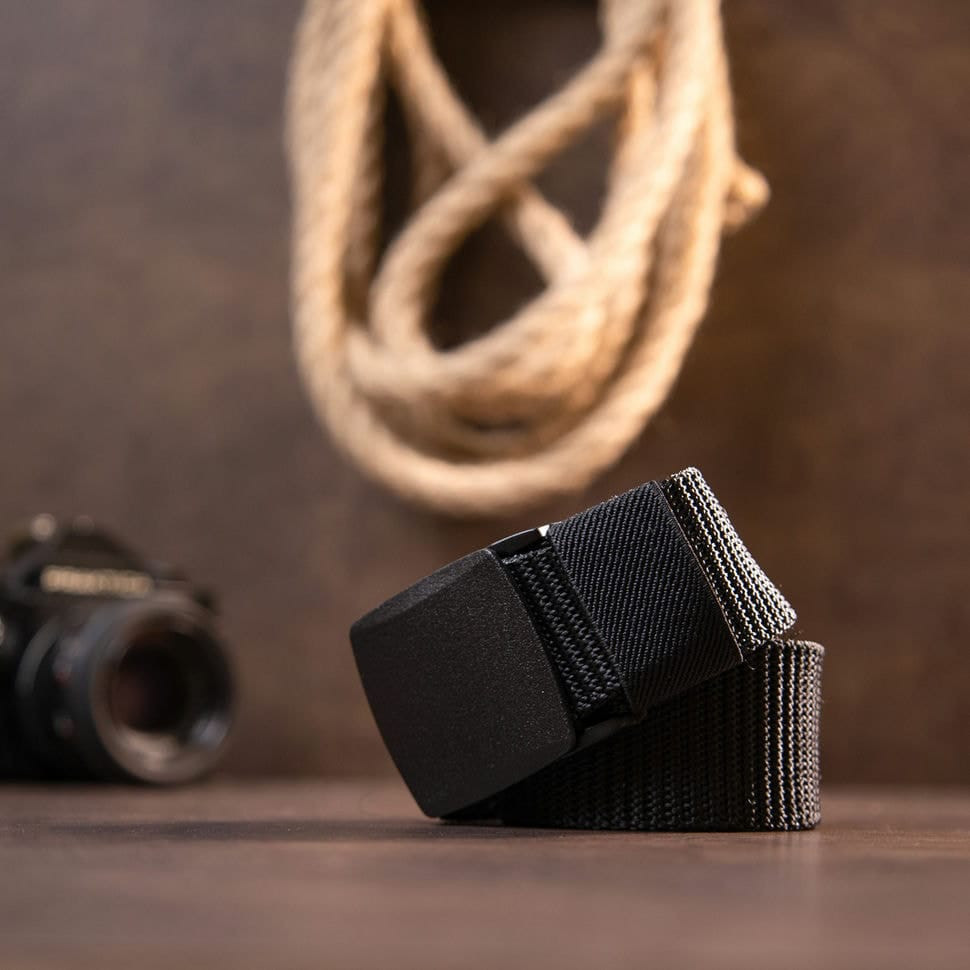 Текстильний ремінь Vintage 20540 Чорний