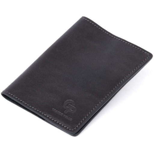 Шкіряна обкладинка для автодокументів GRANDE PELLE 11491 Бордовий