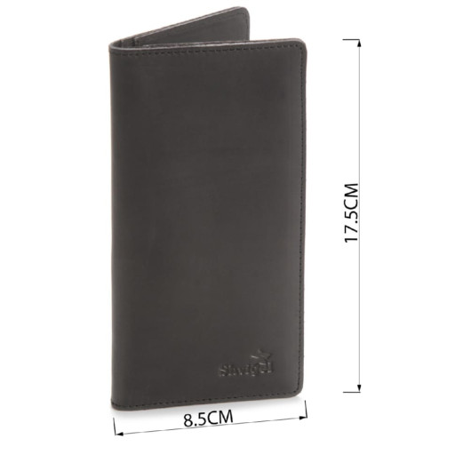 Гаманець SHVIGEL з вінтажній шкіри 13794 Чорний