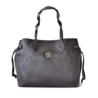 Pratesi BGR471 - Vetulonia Shoulder Bag in cowhide leather Bruce Gray