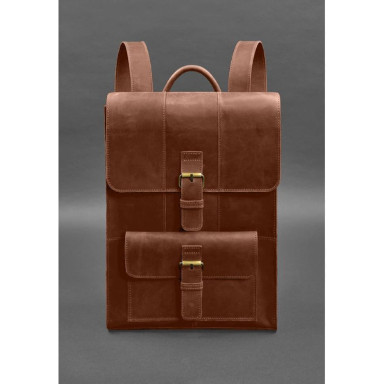Brit Leather Backpack Light Brown Crazy Horse