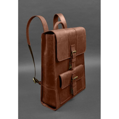 Brit Leather Backpack Light Brown Crazy Horse