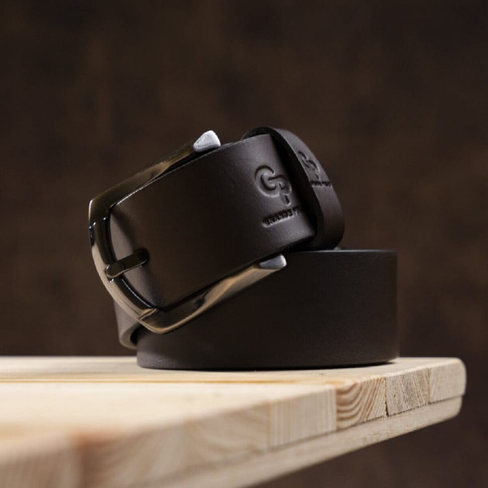 Гладкий чоловічий ремінь Vintage 20748 Коричневий