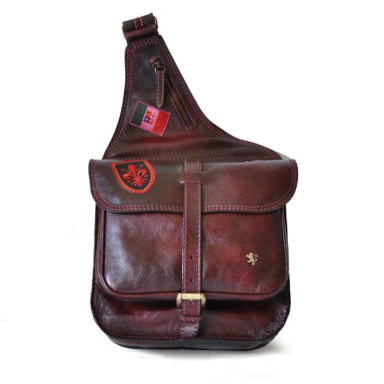 Pratesi BCH135 - Bisaccia Cross Body Bag in cow leather Bruce Chianti
