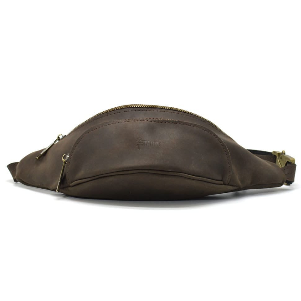 Шкіряна бананка з передньою кишенею RC-30351-3md TARWA