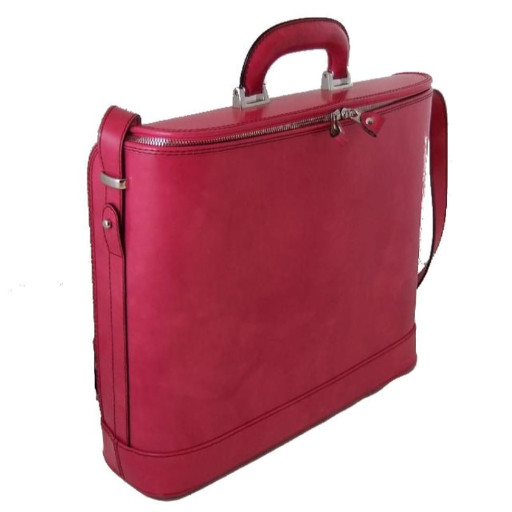 Pratesi RRO116/17 - Raffaello Laptop Bag 17 in cow leather Radica Pink