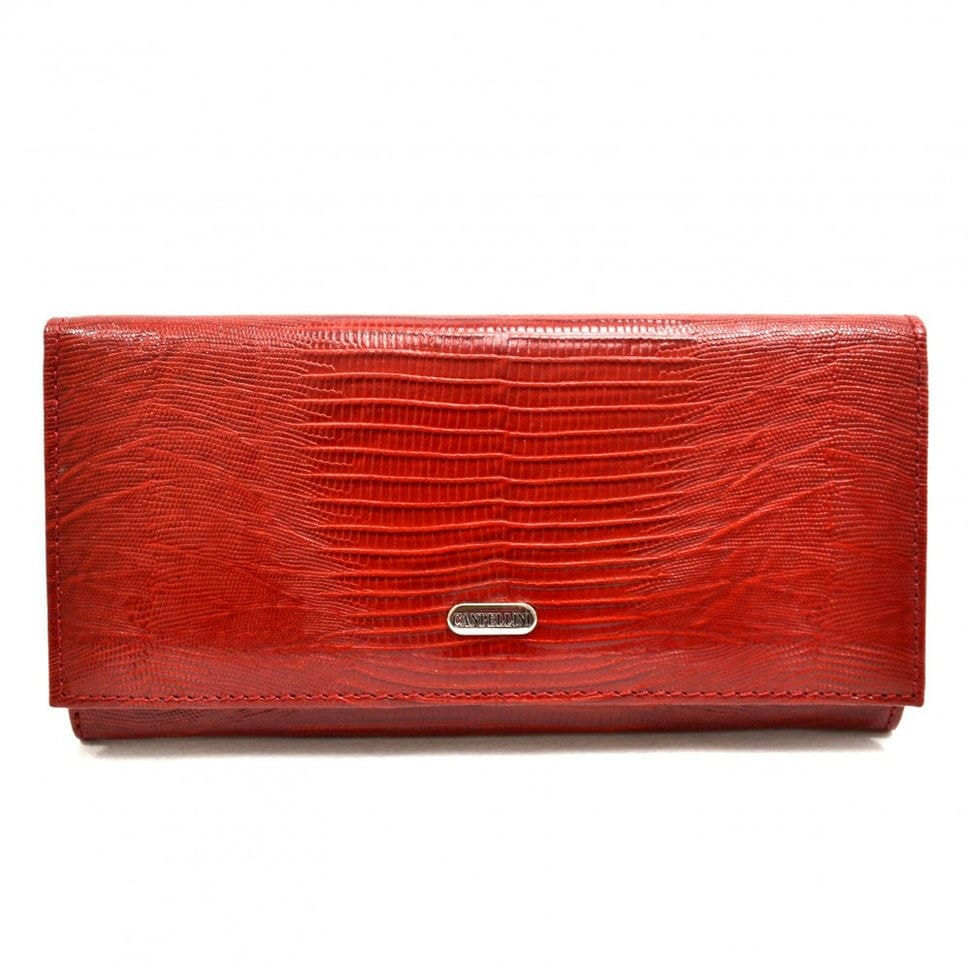 Гаманець жіночий шкіряний CANPEL 2035-15 червоний лазер