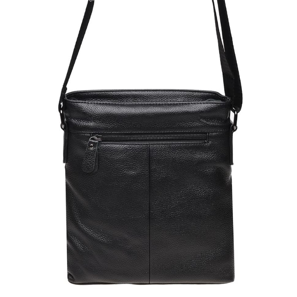 Чоловіча шкіряна сумка через плече Borsa Leather K17801-black
