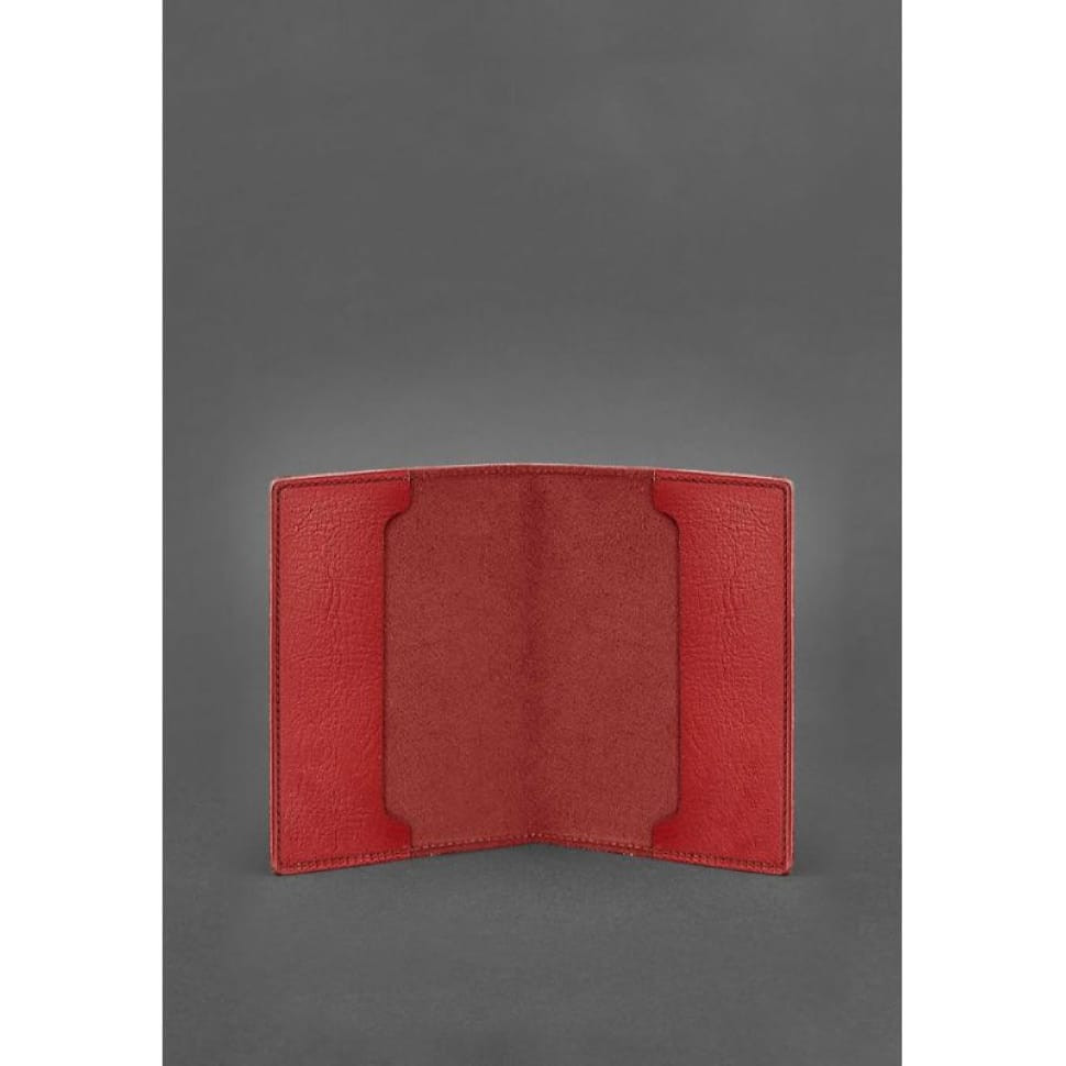 Leather cover for service ID of a serviceman of the State Special Communications Service, red