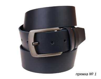 Ремень кожаный джинсовый SULLIVAN  112-61(7) 115-150 см синий