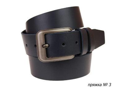 Ремень кожаный джинсовый SULLIVAN  112-61(7) 115-150 см синий