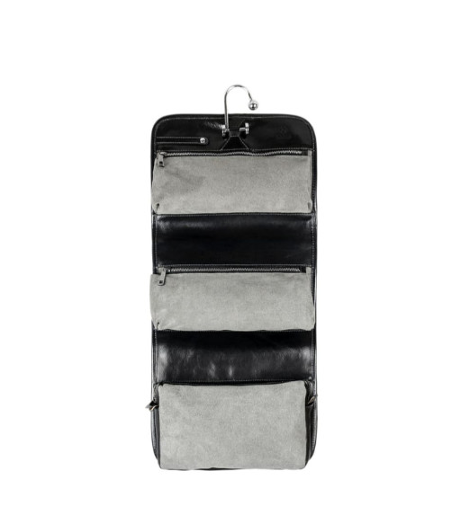 Жіноча шкіряна підвісна косметичка для туалетного приладдя - Dracula - Чорний колір - Time Resistance 5213801W