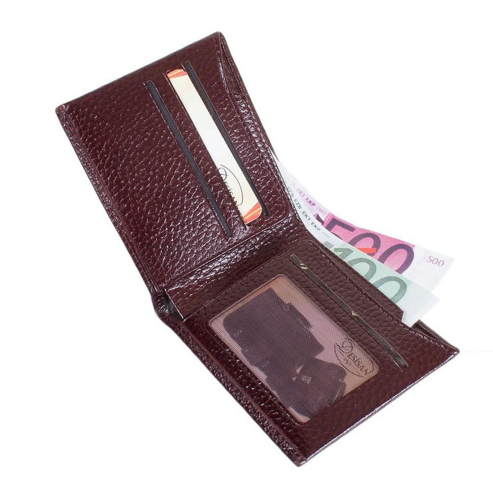 Шкіряне портмоне Desisan 727-019 коричневий флотар