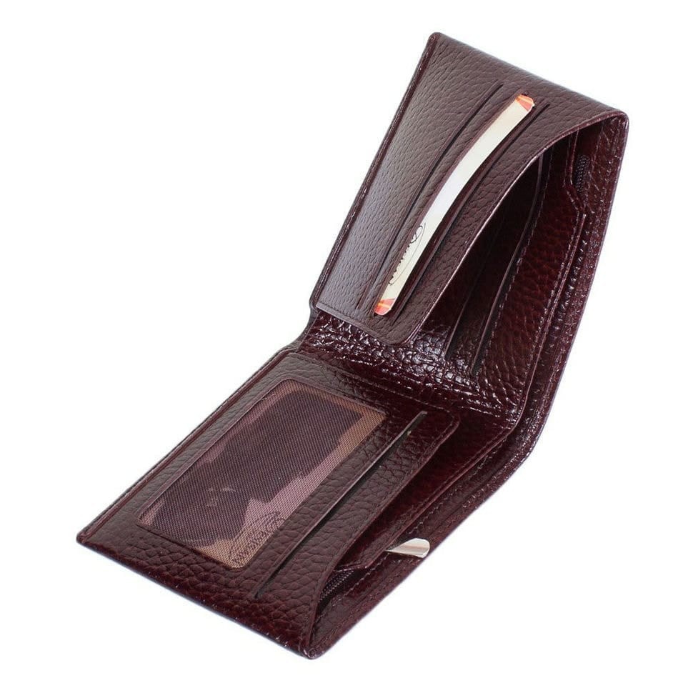 Шкіряне портмоне Desisan 727-019 коричневий флотар