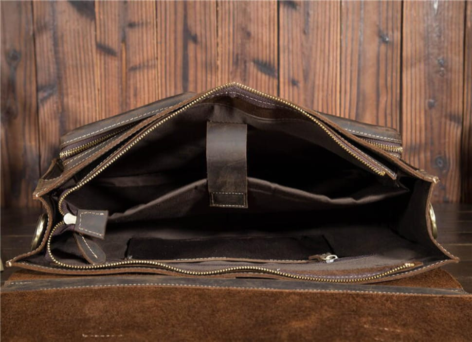 Портфель чоловічий шкіряний чорний bx7105A