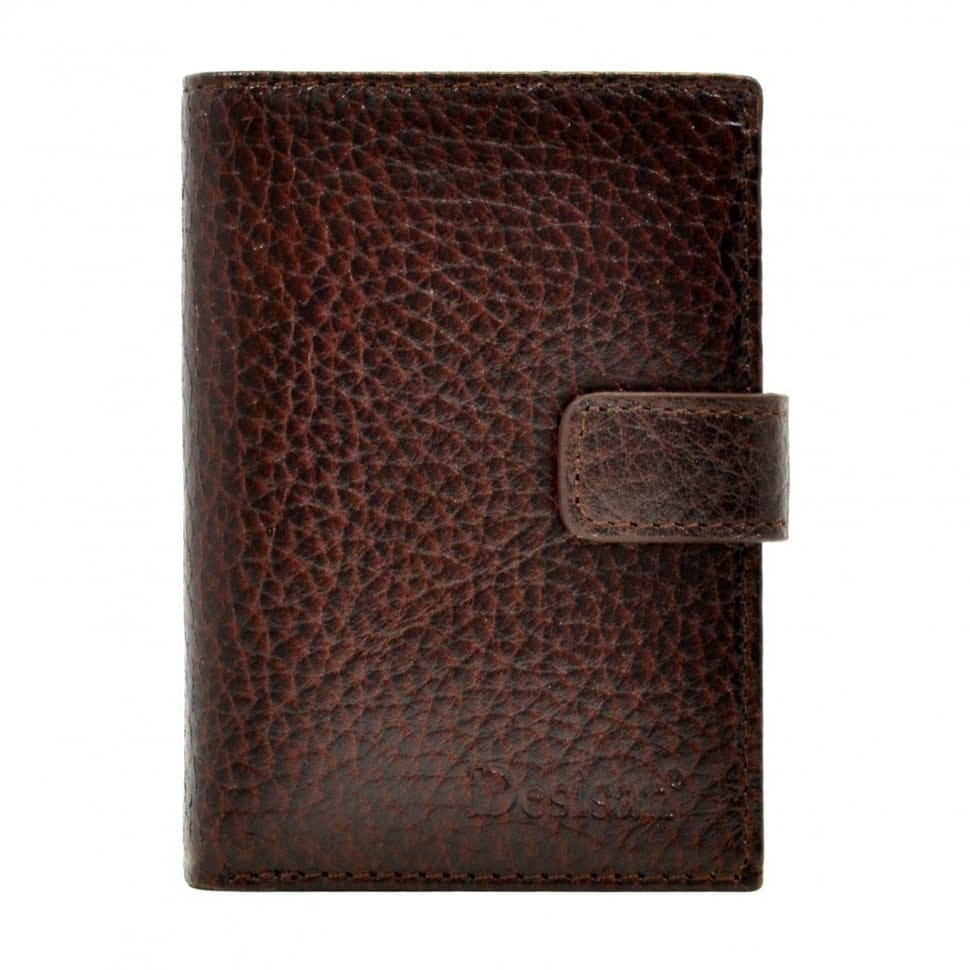 Візитниця із відділенням для купюр шкіряна Desisan 037-019 коричневий флотар