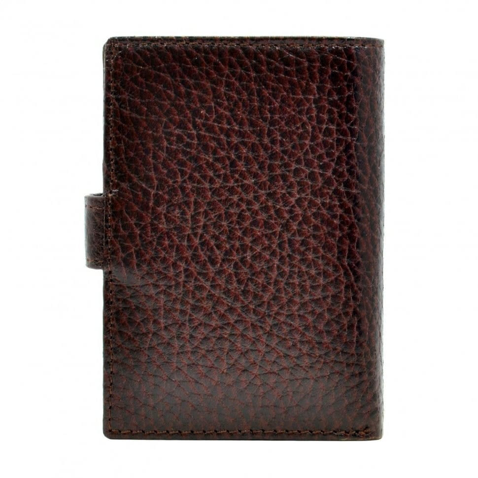 Візитниця із відділенням для купюр шкіряна Desisan 037-019 коричневий флотар