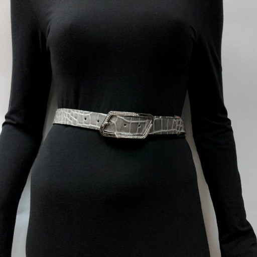 Ремінь шкіряний 13366/30 grigio сірий TONY PEROTTI