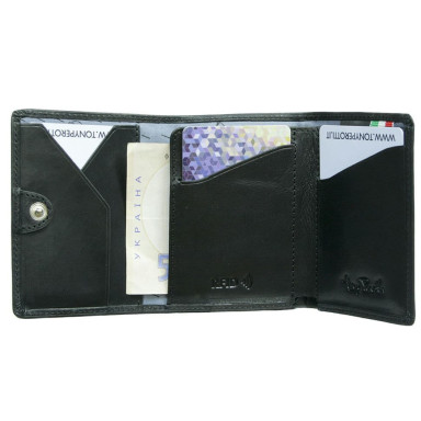 Leather wallet Nevada 3811+RFID nero black