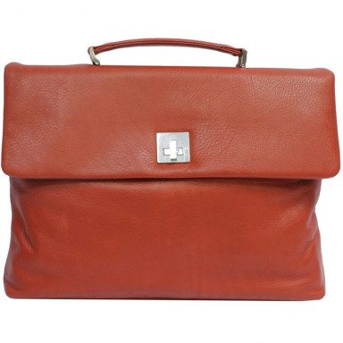 Leather briefcase Contatto 9160-35 rosso red