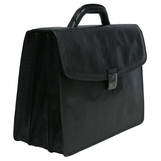 Шкіряний портфель Italico 8009 nero чорний