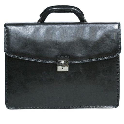 Шкіряний портфель Italico 8009 nero чорний