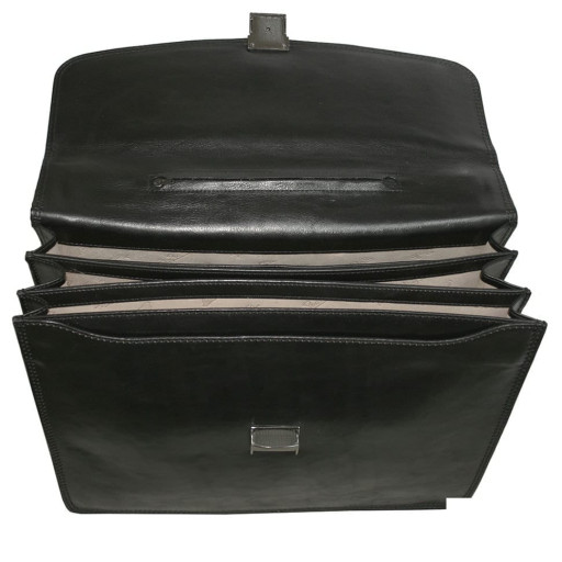 Шкіряний портфель Italico 8009 nero чорний