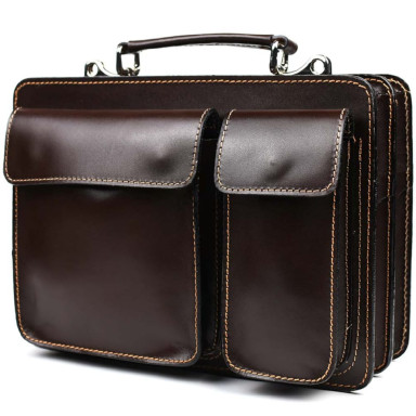 Womens leather briefcase Firenze FR7007C brown
