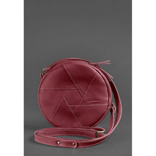 Шкіряна жіноча сумка Бон-Бон бордова