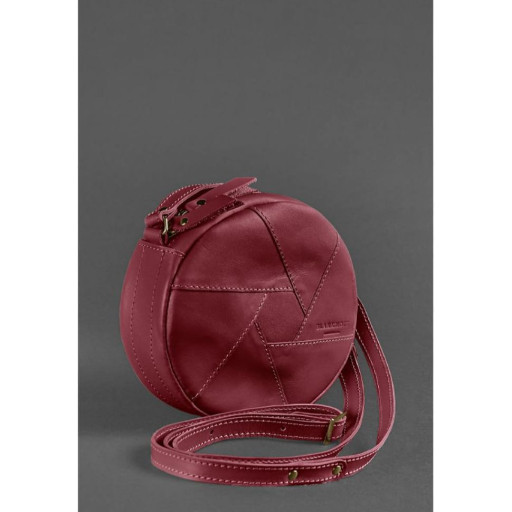 Шкіряна жіноча сумка Бон-Бон бордова