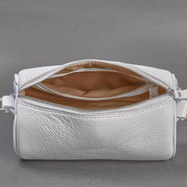 Cylinder leather crossbody bag white floatar
