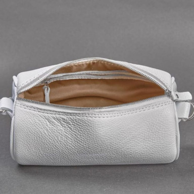 Cylinder leather crossbody bag white floatar