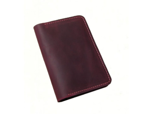 Обкладинка для паспорта BGS шкіряна бордова BGS3278