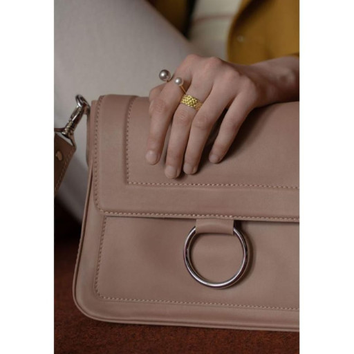 Жіноча шкіряна сумка Jessie карамель краст