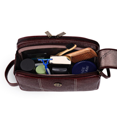 Hammonds Flycatcher TC4002 Brown Leather Toiletry Bag