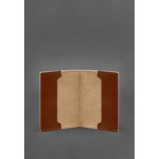 Шкіряна обкладинка для посвідчення офіцера 9.0 світло-коричнева