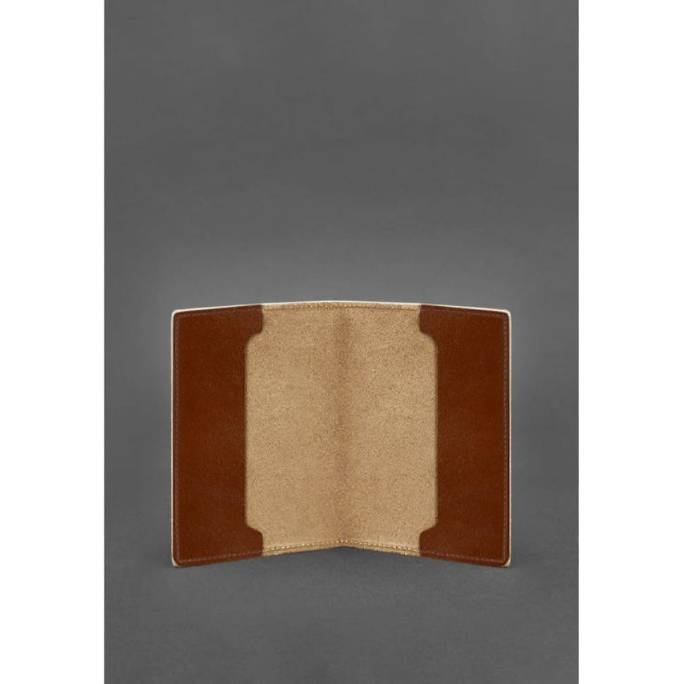 Шкіряна обкладинка для посвідчення офіцера 9.0 світло-коричнева