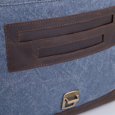 Tarwa men's blue canvas shoulder bag RK-1809-4lx