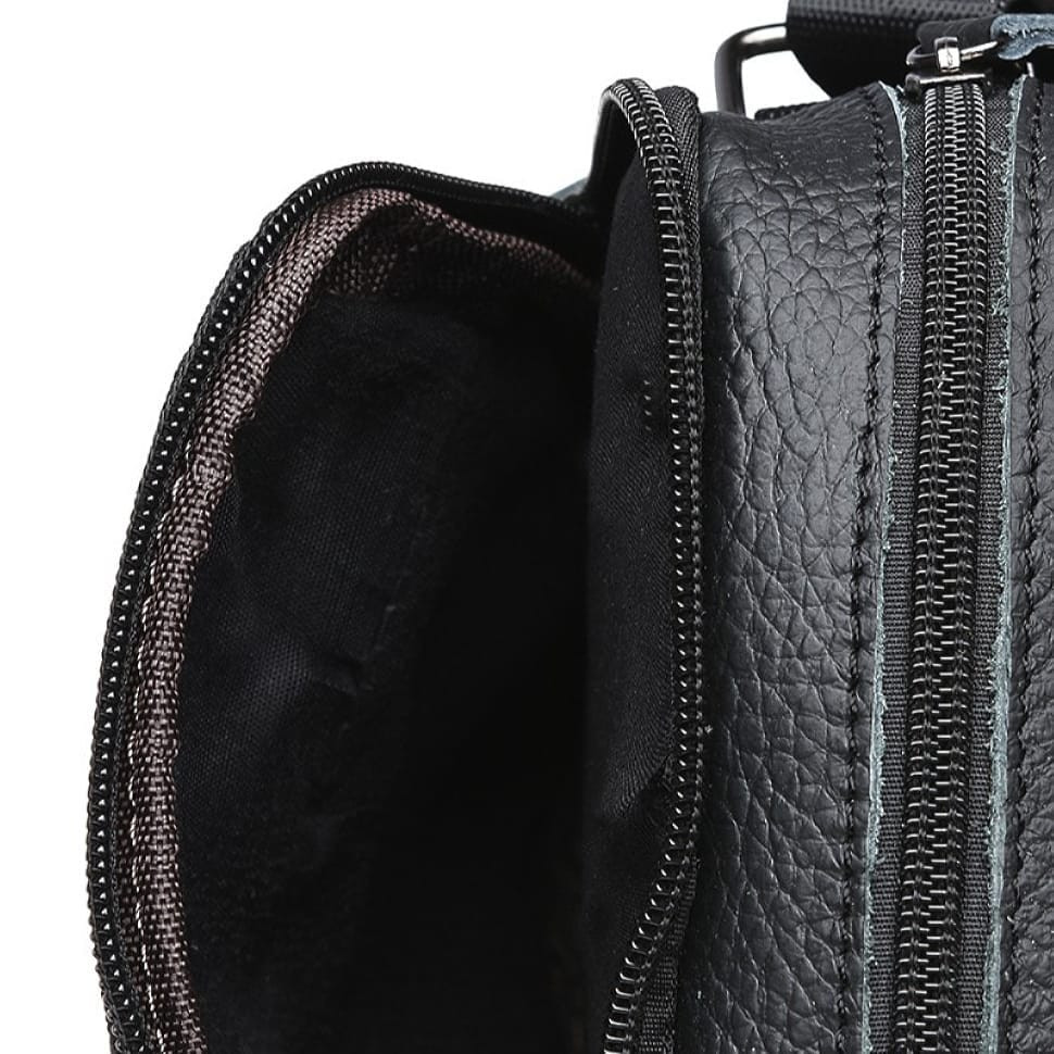 Чоловіча шкіряна сумка через плече Keizer K11816-black