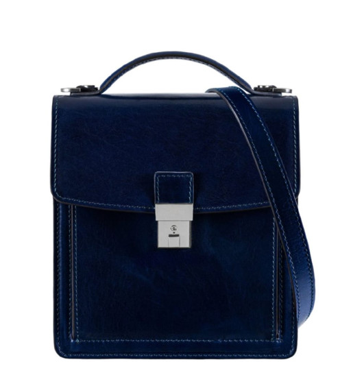 Маленький шкіряний портфель барсетка - Walden - синій Time Resistance 5229401