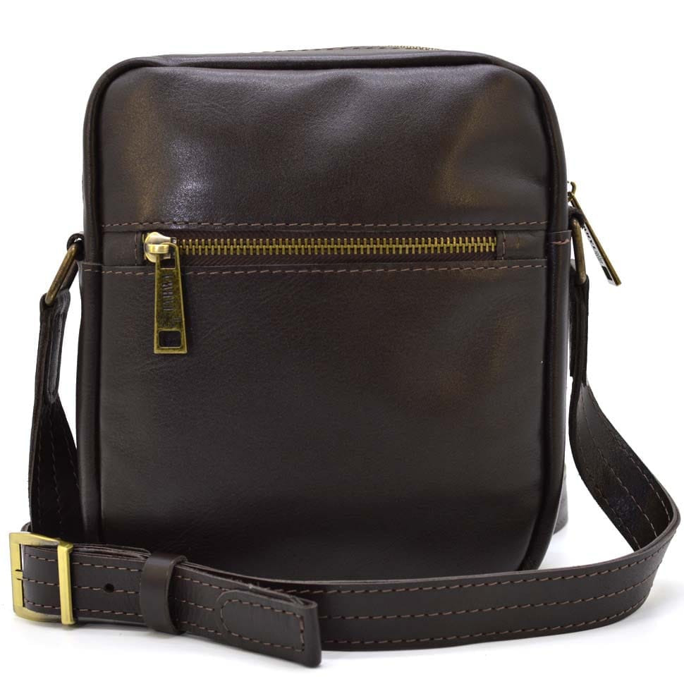 Mens leather shoulder bag brown GC-8086-1md TARWA leather inside