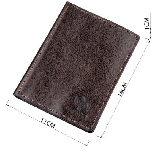 Обкладинка для автодокументів м'яка шкіра GRANDE PELLE 11191 Коричнева