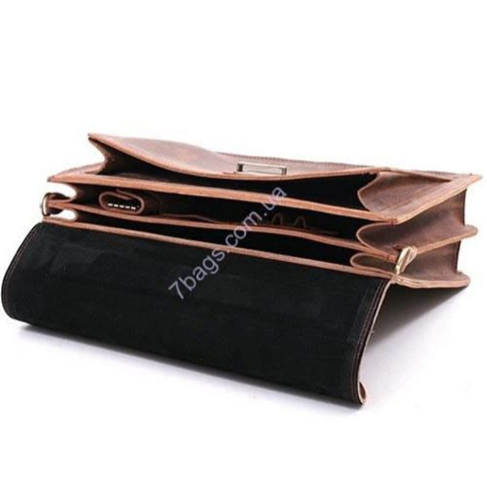 Практичний чоловічий портфель ручної роботи з натуральної шкіри Crazy Horse