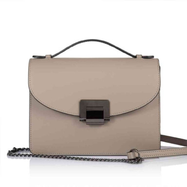 Кожаная женская сумка Virginia Conti Italy - Art02454taupe