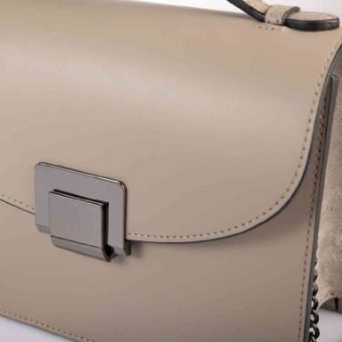Кожаная женская сумка Virginia Conti Italy - Art02454taupe