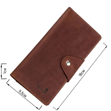 Місткий клатч на два відділення жіночий ST Leather 19249 Бордовий